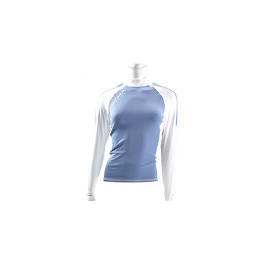 AKONA Adult Scuba Long Sleeve Rash Guard-Light Blue-XLG