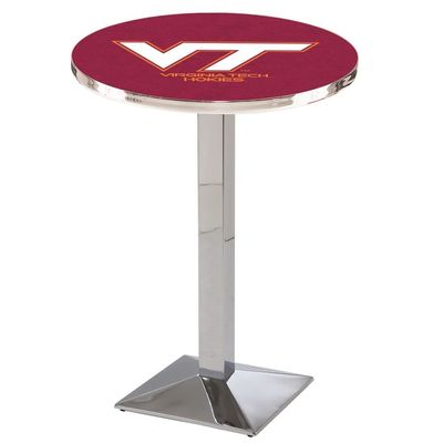 L217 - 36" Chrome Virginia Tech Pub Table by Holland Bar Stool Co.