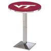 L217 - 36" Chrome Virginia Tech Pub Table by Holland Bar Stool Co. view 1