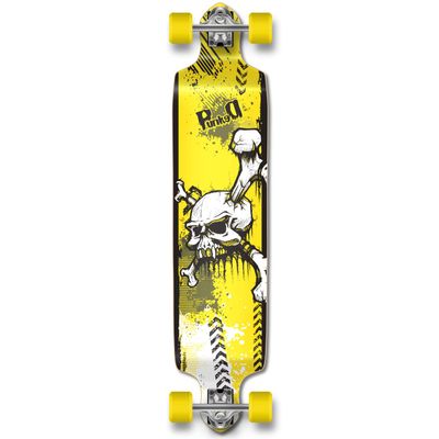YOCAHER Professional Speed Drop Down Complete Longboard Skateboard (Yskull)