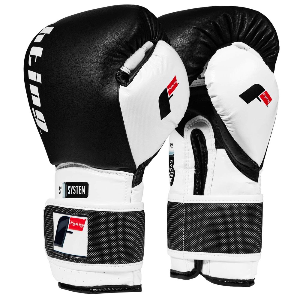 Fighting Sports S2 Gel Power Training Gloves, Black/White, 14 oz