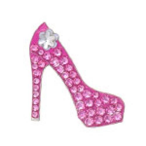 Bonjoc Ball Marker & Hat Clip - Seema Sparkle Line - Pink Stilleto