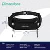 Fitletic Running Belt with Side Pocket, Loops for Energy Gels, Race Bib Number Holder. Waist Pack Water Resistant Phone Holder. Model Ultimate II Black view 2
