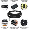 Fitletic Running Belt with Side Pocket, Loops for Energy Gels, Race Bib Number Holder. Waist Pack Water Resistant Phone Holder. Model Ultimate II Black view 4