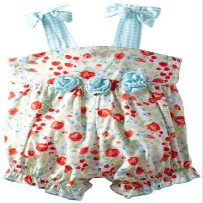 Little Me Baby Girls' Small Floral Woven Sunsuit, 9 Months
