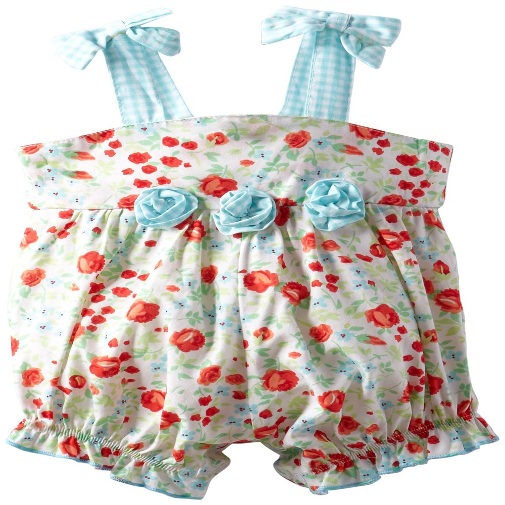 Little Me Baby Girls' Small Floral Woven Sunsuit, 9 Months