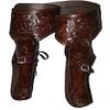 44/45 Caliber Brown Leather Double Gun Holster view 1