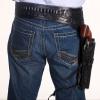 38/357 Caliber Black Leather Gun Holster Size 48 view 4