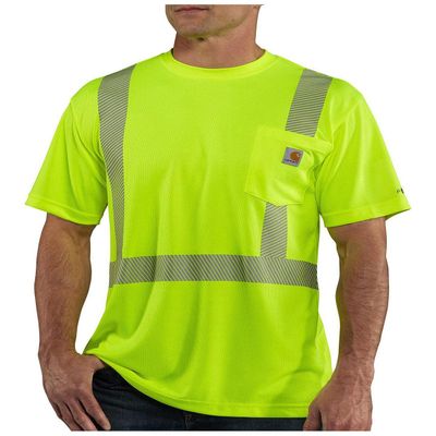 Carhartt Men's High-Visibility Force Short Sleeve Class 2 Tee, Brite Lime, XX-Large/Regular