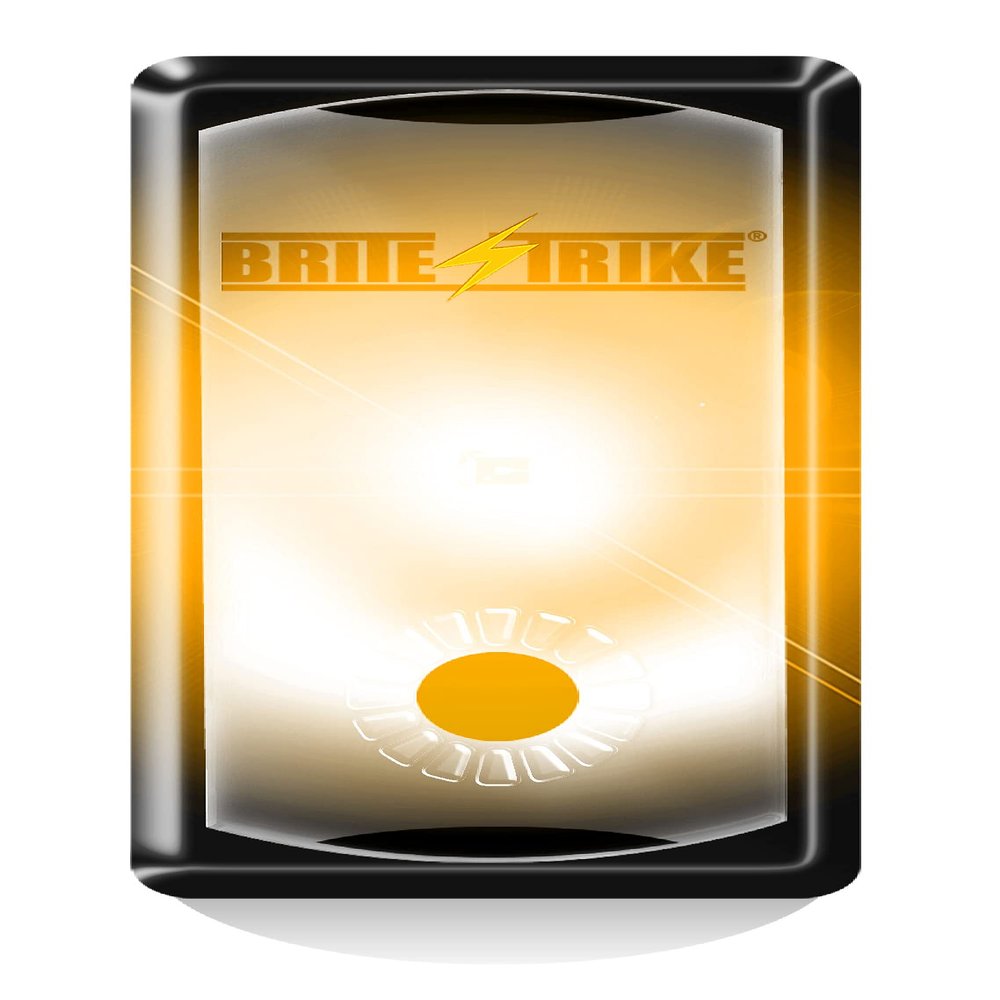 Brite Strike APALS10-AMBER, All Purpose Adhesive Light Strips - Tactical Hands-Free LED Light for Jogging, Bike Riding, Search & Rescue 200+ Hr Run Time, Long Lasting 10 Pack, Amber