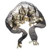 AK TRADING CO. Black Belly Dancing Hip Scarf Skirt with 128 Gold Coins and Beads view 1