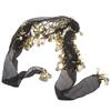 AK TRADING CO. Black Belly Dancing Hip Scarf Skirt with 128 Gold Coins and Beads view 3