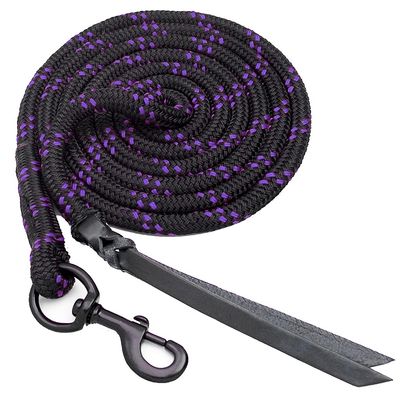 Blocker 12ft Lead Double Leather Popper Black/Purp