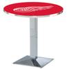 Holland Bar Stool Co. L217-36" Chrome Detroit Red Wings Pub Table view 1