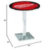 Holland Bar Stool Co. L217-36" Chrome Detroit Red Wings Pub Table view 2