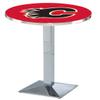 Calgary Flames Officially Licensed L217 Chrome, 36" Tall Pub Table - NHL - 28" Top