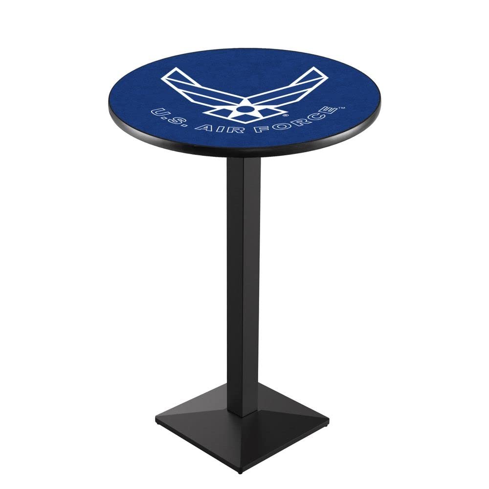 Holland Bar Stool Co. L217-36" Black Wrinkle U.S. Air Force Pub Table