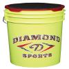 Diamond 6-Gallon Ball Bucket with Lid, Yellow view 1