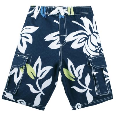 Kanu Surf Little Boys Oahu Quick Dry Beach Swim Trunk, Oahu Navy, Medium (5/6)