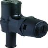 Attwood 1670-3 Gas Vent 90Deg Black W/Black Vent Head view 1