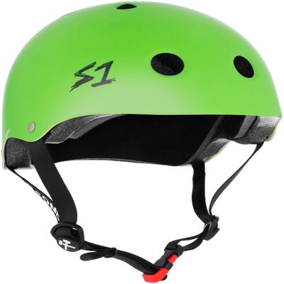 S1 Mini Lifer Helmet for Skateboarding, BMX, and Roller Skating - EPS Fusion Foam, CPSC & ASTM Certified - Bright Green Matte Medium (19.5")