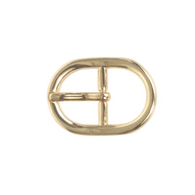 11/16" (18 mm) Nickel Free Single Prong Oval Belt Buckle Color: Gold