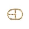11/16" (18 mm) Nickel Free Single Prong Oval Belt Buckle Color: Gold view 1