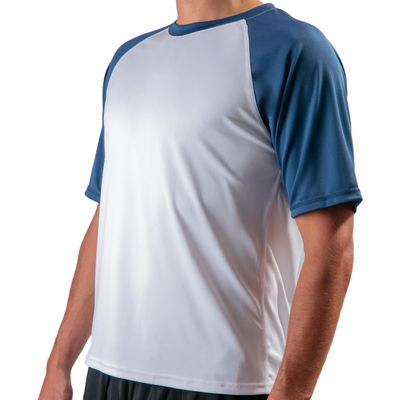 Kanu Surf Men's Standard Swim Shirt with Short Sleeves  UPF 50+ Rash Guard Quick-Dry Fabric, Contrast White, Small