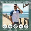 Kanu Surf Men's Standard Swim Shirt with Short Sleeves  UPF 50+ Rash Guard Quick-Dry Fabric, Contrast White, Small view 2