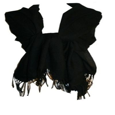 Agan Traders #300 Pashmina Shawl Soft Viscouse Wrap Throw:25X80 inches Black