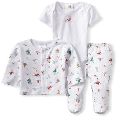 Disney ABSORBA Baby-Boys Newborn Multi Color Bodysuit And Footed Pan Set With Knit Top, Multi, 0-3 Months