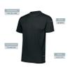 Augusta Sportswear Men's Wicking T-Shirt, Small, Black view 3