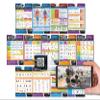 Gym Workout Posters - Set of 13 - EXTRA LARGE 33" x 23.5" - Laminated - Muscle Groups Exercise Charts - Includes Video Training Support - Exercise and Home Workout Charts by Posterfit. view 1