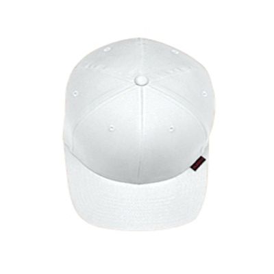 Yupoong Flexfit Hard Buckram Panels Mid-Profile Cap, White, Large / X-Large