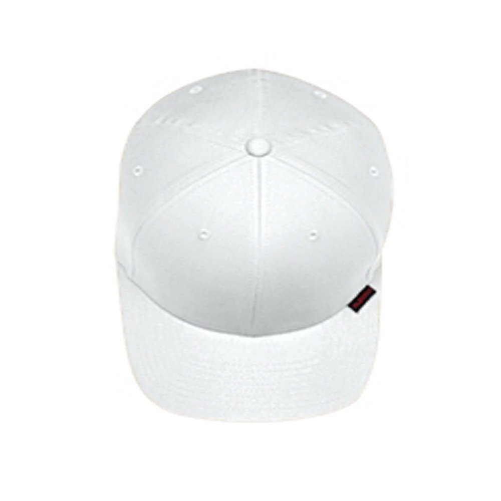 Yupoong Flexfit Hard Buckram Panels Mid-Profile Cap, White, Large / X-Large