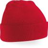 Beechfield Turn-up Beanie Baseball Cap, Red (Classic Red), One Size view 2