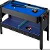Fat Cat Original 6-Foot Easy Flip 3-in-1 Combination Multi-Game Table (Air Hockey, Billiards and Table Tennis), Blue Pool Playfield view 1