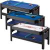Fat Cat Original 6-Foot Easy Flip 3-in-1 Combination Multi-Game Table (Air Hockey, Billiards and Table Tennis), Blue Pool Playfield view 3