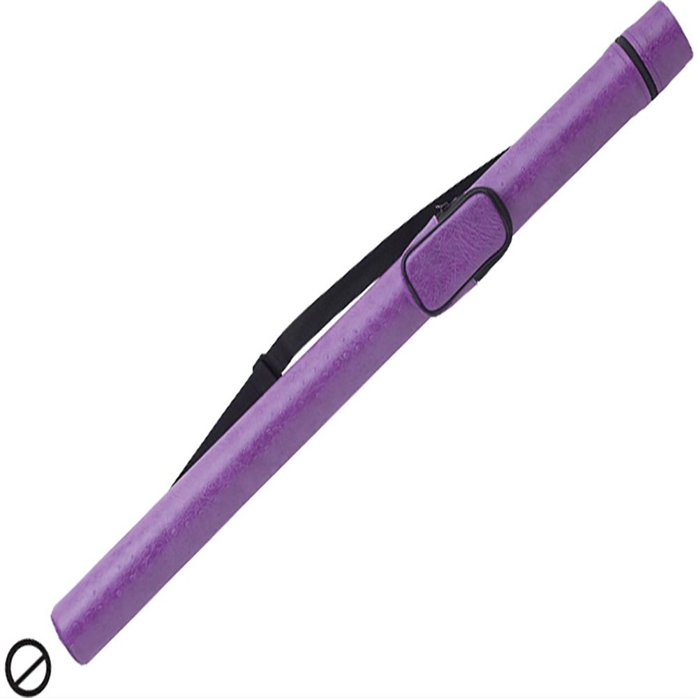 Action Brand ACRND 1X2 Round Hard Vinyl Pool/Billiard Cue Case - Textured Purple