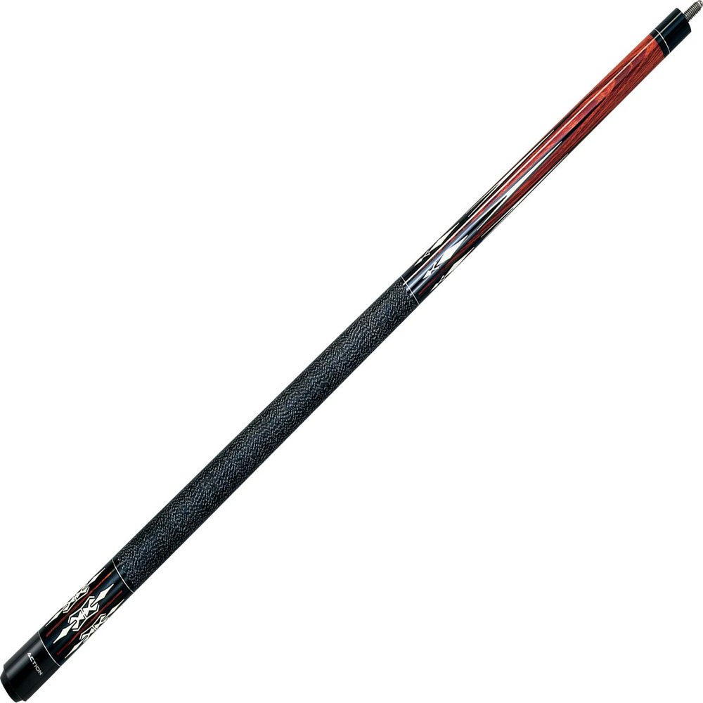 Action Exotic ACT109 Cherry & Black w/White Diamonds Pool/Billiards Cue Stick