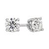 925 Sterling Silver 0.5 tcw Basket Setting 4MM Clear Round CZ Cubic Zirconia Nickel Free Stud Earrings view 1