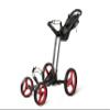 Sun Mountain PX4 4-Wheel Golf Push Cart - Lightweight 16.0 LBS, Maintenance-Free Wheels, Compact Storage System, Magnetic Gray-Red view 1