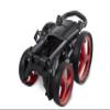Sun Mountain PX4 4-Wheel Golf Push Cart - Lightweight 16.0 LBS, Maintenance-Free Wheels, Compact Storage System, Magnetic Gray-Red view 2