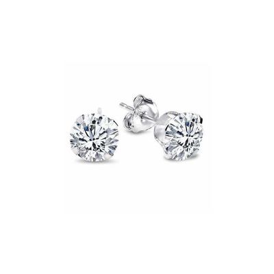 FANTOM 925 Sterling Silver Cubic Zirconia Stud Earrings 5.00 Carat