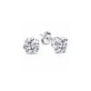 FANTOM 925 Sterling Silver Cubic Zirconia Stud Earrings 5.00 Carat