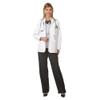 Worklon 128XS Polyester/Cotton Ladies Consultation Lab Jacket with Button Front Closure, X-Small, White view 1