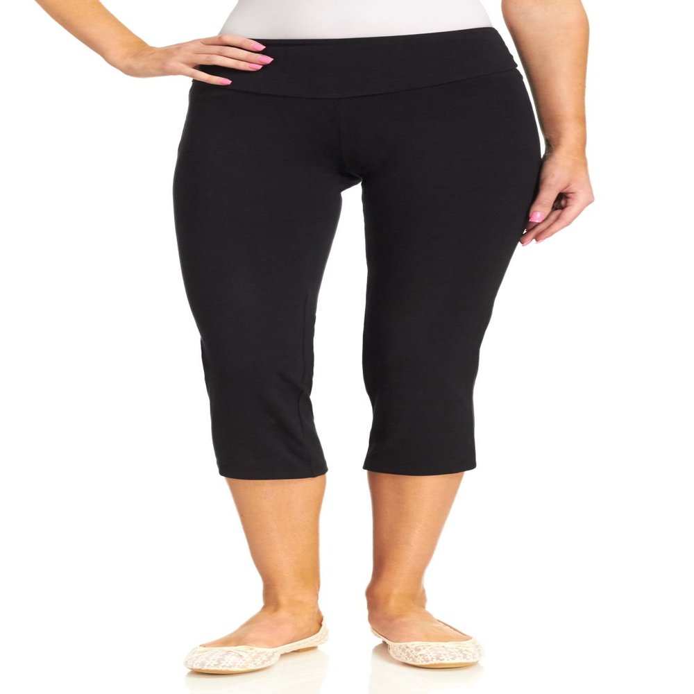 Teez-Her Women's Plus Size The Skinny Capri - Plus Size, Black, 3X