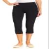 Teez-Her Women's Plus Size The Skinny Capri - Plus Size, Black, 3X view 1