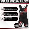 4 Time All American Sublimated Wrestling Singlet  Stitched & Durable Mens Singlet  Singlet for Wrestling, MMA & Powerlifting Wrestling Singlet Youth Boys (Phil 4:13 Red, XXXS/YM 41-50 lbs.) view 3