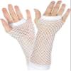 White Fishnet Long Gloves (One Size) - 1 Pair - 80's Party Essential & Sports Event Accessory view 1